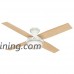 Hunter 59242 Dempsey Low Profile Fresh White Ceiling Fan With Light & Remote  52" - B01CDG04H2